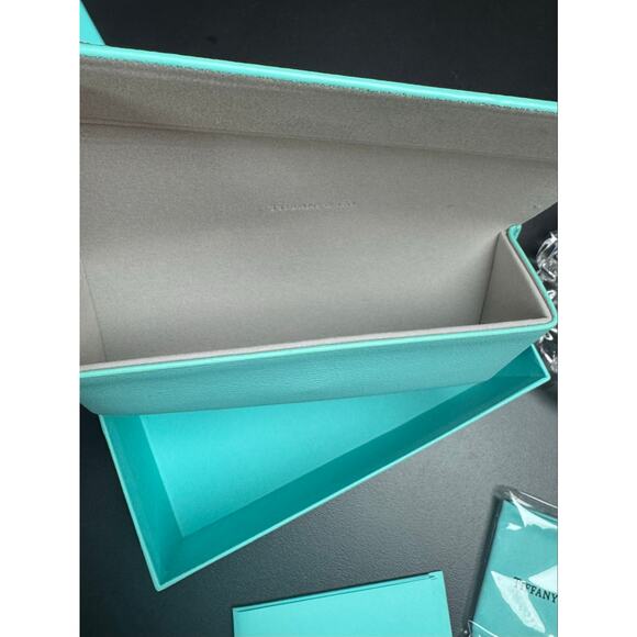 New Authentic Tiffany & Co. Eyewear Case Set w/ Gift Box & Cleaning Cloth